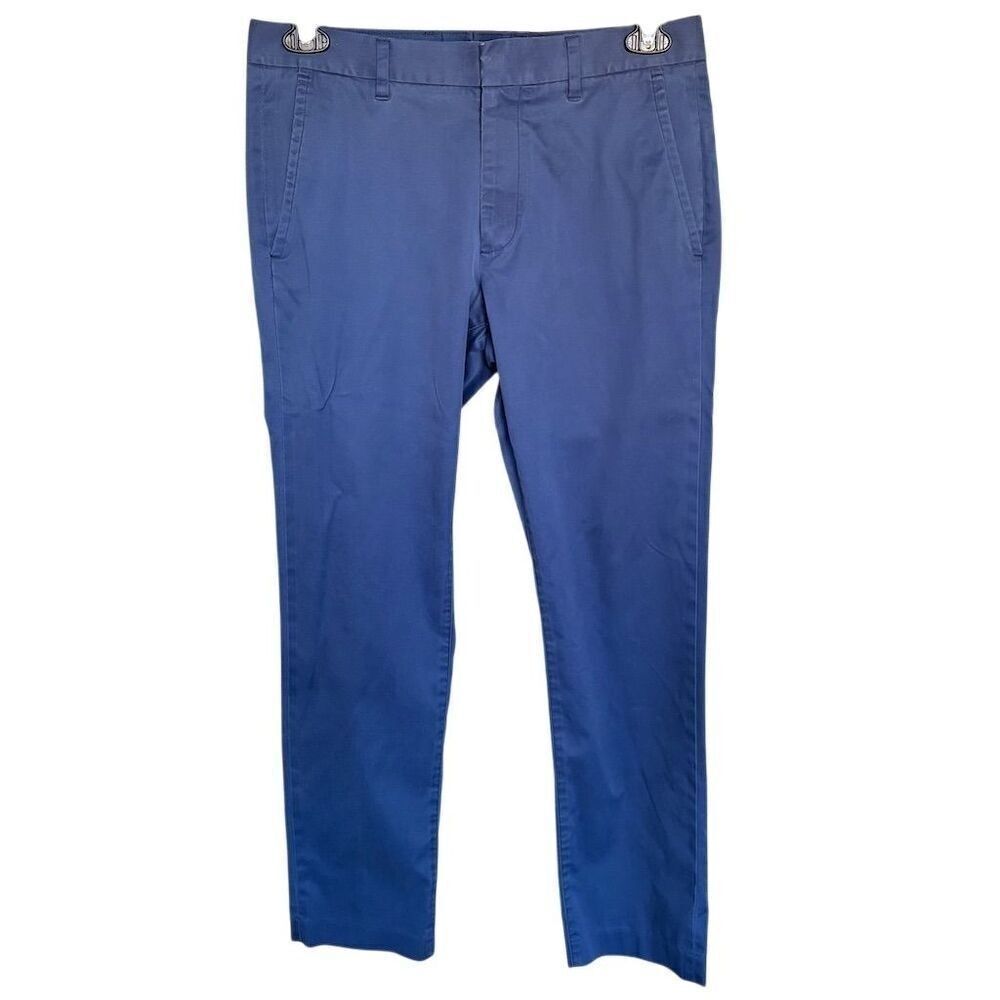 Bonobos Men's Monday Blue Chino Pants Size 31x30 Solid Casual Wear Preppy
